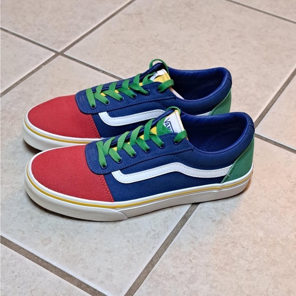 Vans Old Skool Yacht Club Youth Canvas Low Top Sneaker -  Colorblock Size 6Y - Picture 1 of 8